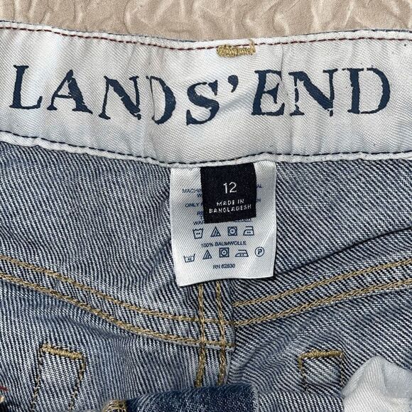 Land’s End Womens High‎ Rise Straight Leg Jeans Denim Medium Wash Blue Size 12 - Picture 5 of 10